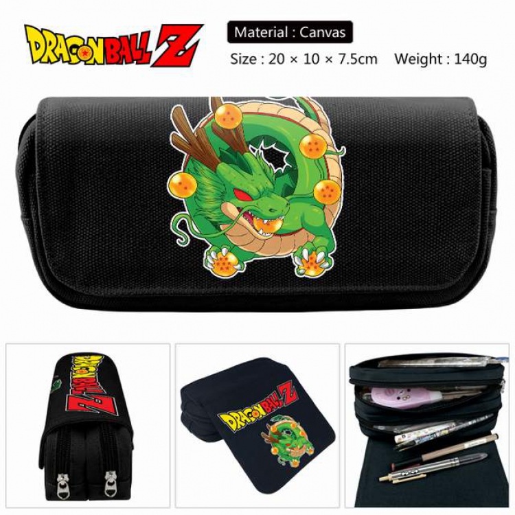 Dragon Ball  Anime double layer multifunctional canvas pencil bag stationery box wallet 20X10X7.5CM 140G Style C
