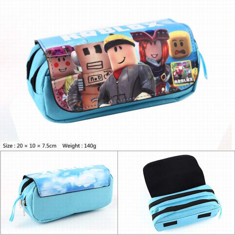 Roblox Double zipper PU pencil case 20X10X7.5M 140G Style A