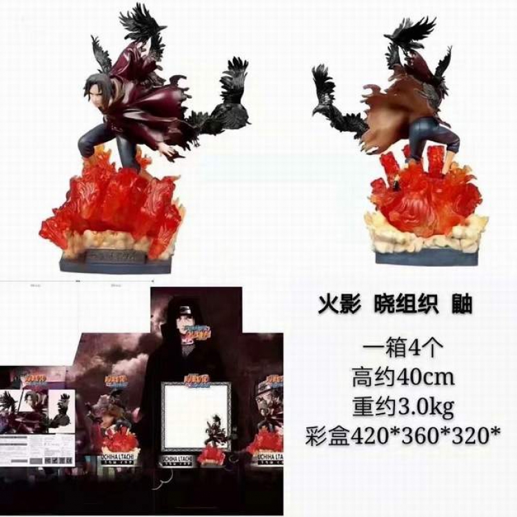 Naruto Uchiha Itachi Boxed Figure Decoration Model 40CM 3KG a box of 4