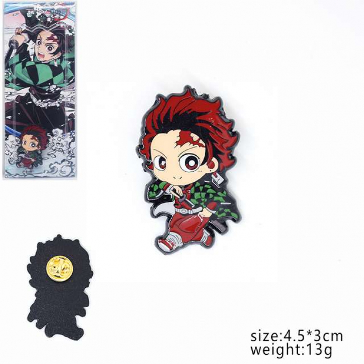 Demon Slayer Kimets Kamado Tanjirou Brooch Bedge 4.5X3CM 13G