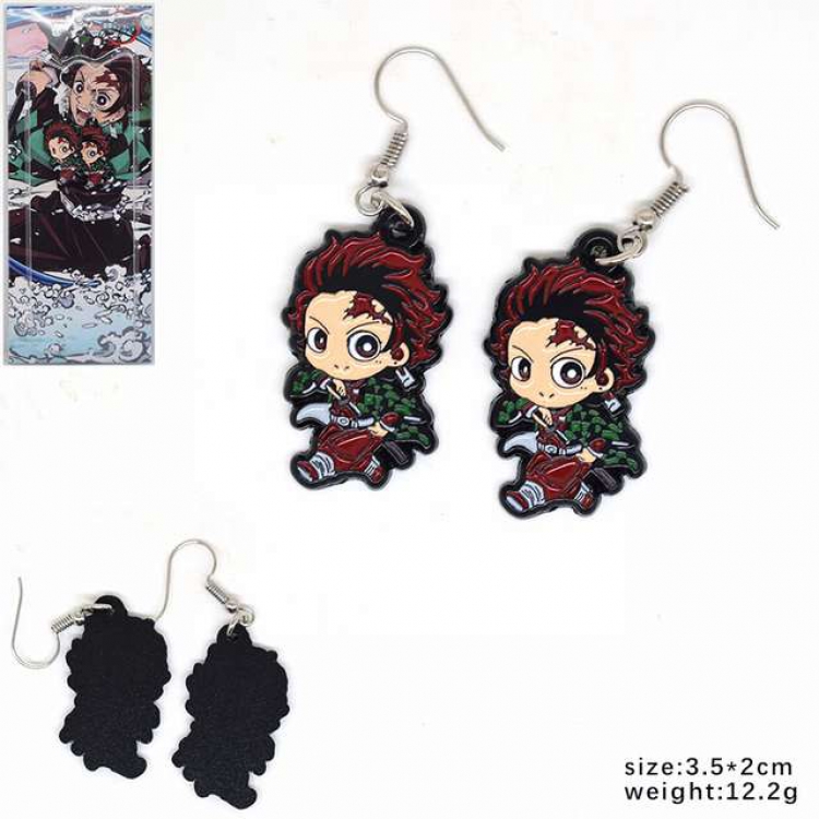 Demon Slayer Kimets Kamado Tanjirou Earring pendant 3.5X2CM 12.2G