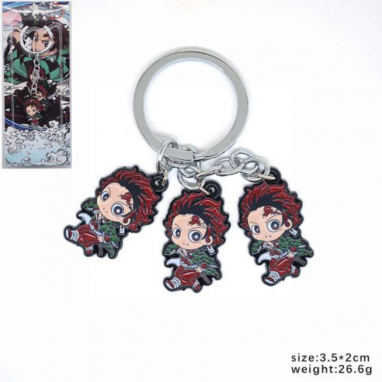 Demon Slayer Kimets Kamado Tanjirou Keychain pendant 3.5X2CM 26.6G