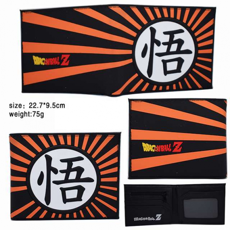 Dragon Ball Short Bi-Fold PVC Silicone Wallet 22.7X9.5CM 75G