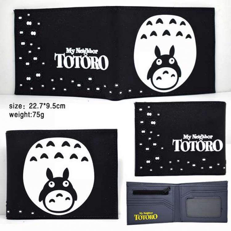 TOTORO Short Bi-Fold PVC Silicone Wallet 22.7X9.5CM 75G