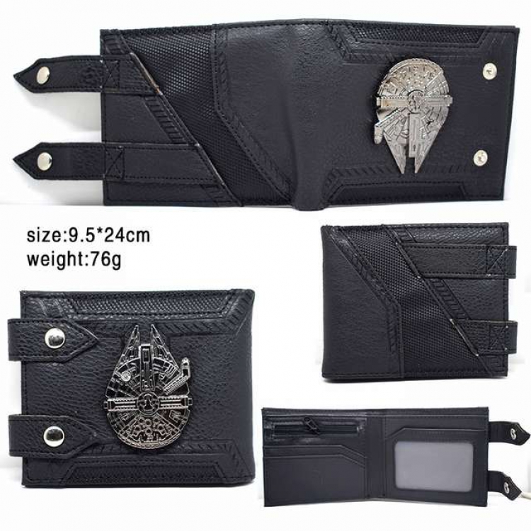 Star Wars Silicone Tri-Fold Snap Wallet black 9.5X24CM 76G