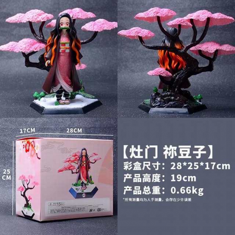 Demon Slayer Kimets Kamado Nezuko Boxed Figure Decoration Model 19CM 0.66KG  Color box size:28X25X17CM