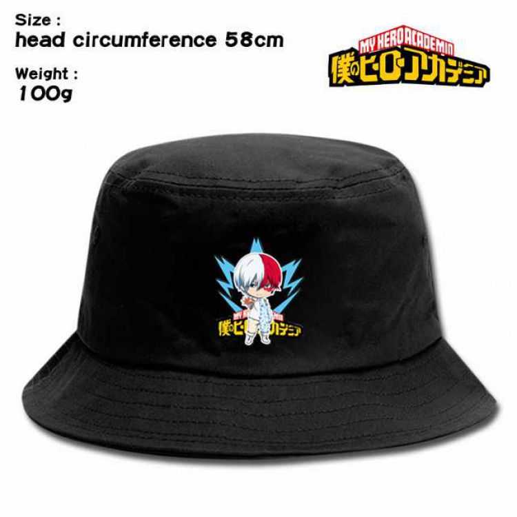 My Hero Academia Todoroki Shouto Anime silkscreen canvas fisherman hat