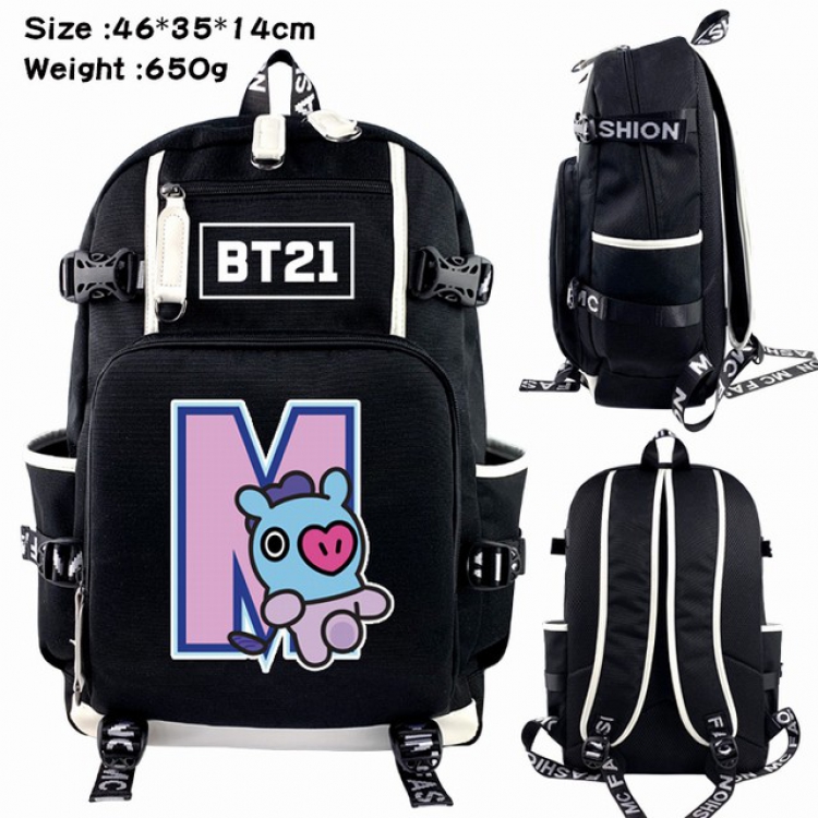 BTS Anime Backpack schoolbag 46X35X14CM 650G