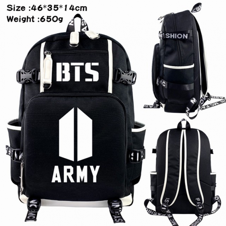 BTS Anime Backpack schoolbag 46X35X14CM 650G