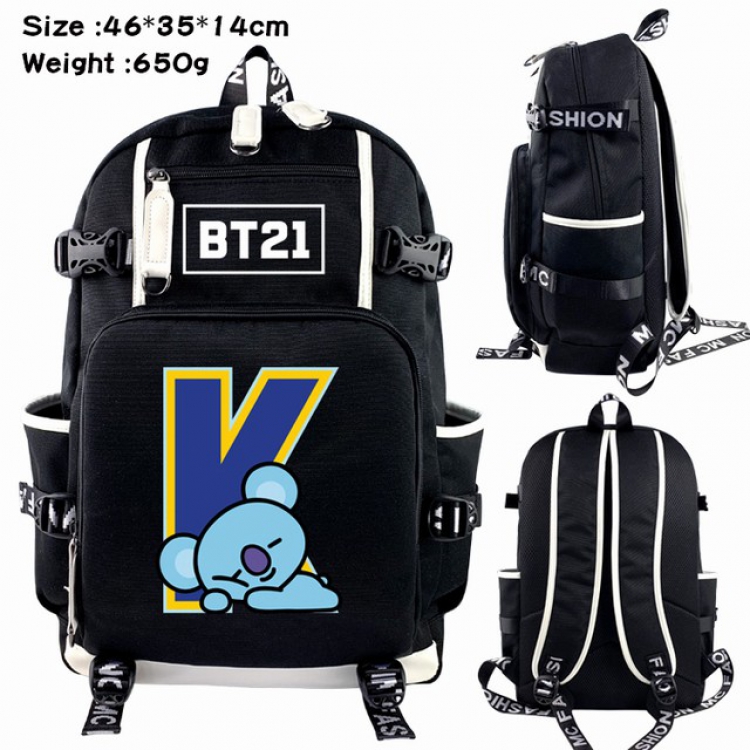 BTS Anime Backpack schoolbag 46X35X14CM 650G