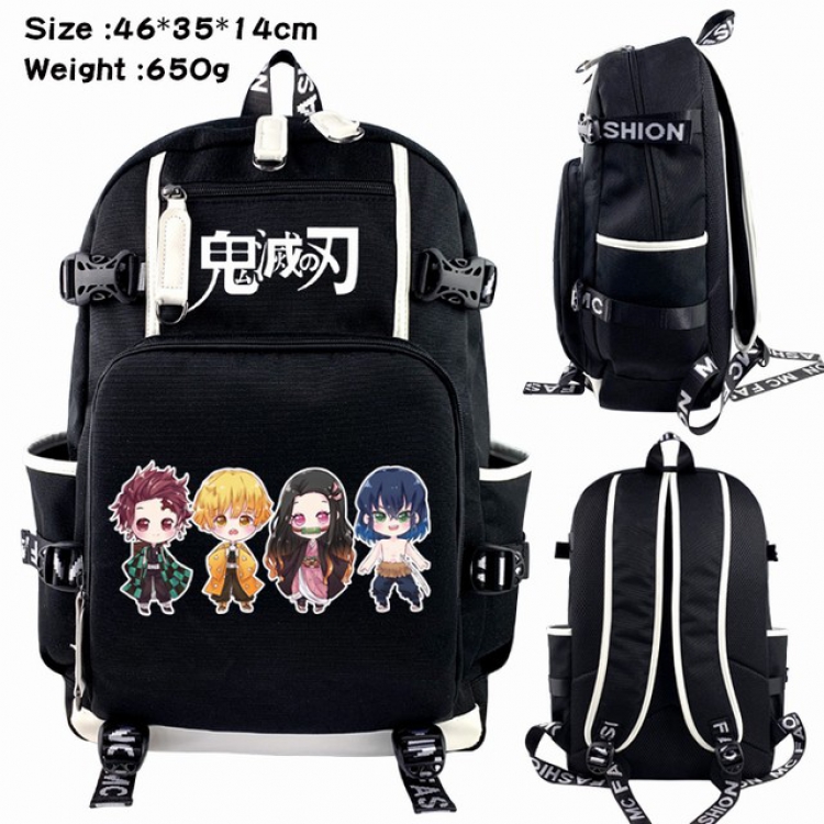 Demon Slayer Kimets Anime Backpack schoolbag 46X35X14CM 650G
