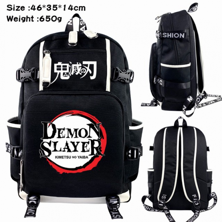 Demon Slayer Kimets Anime Backpack schoolbag 46X35X14CM 650G