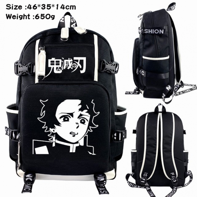 Demon Slayer Kimets Anime Backpack schoolbag 46X35X14CM 650G