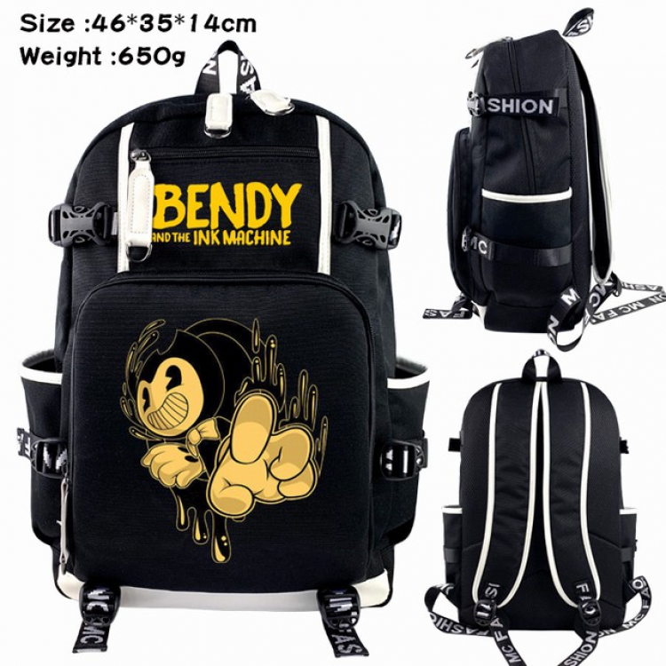 Bendy and ink machin Anime Backpack schoolbag 46X35X14CM 650G