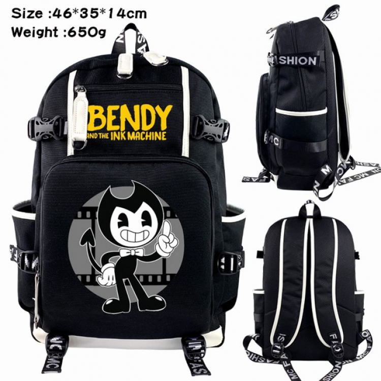 Bendy and ink machin Anime Backpack schoolbag 46X35X14CM 650G