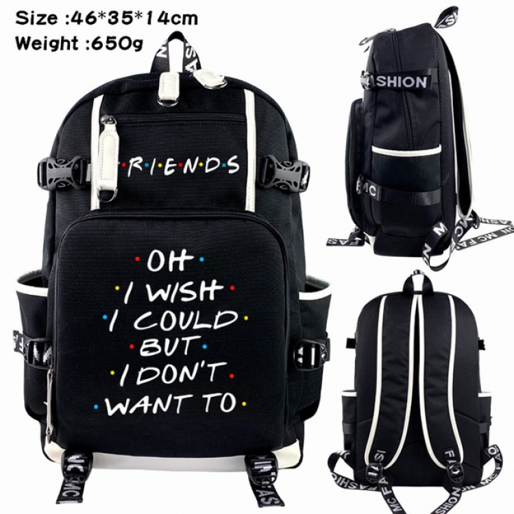 Friends Anime Backpack schoolbag 46X35X14CM 650G