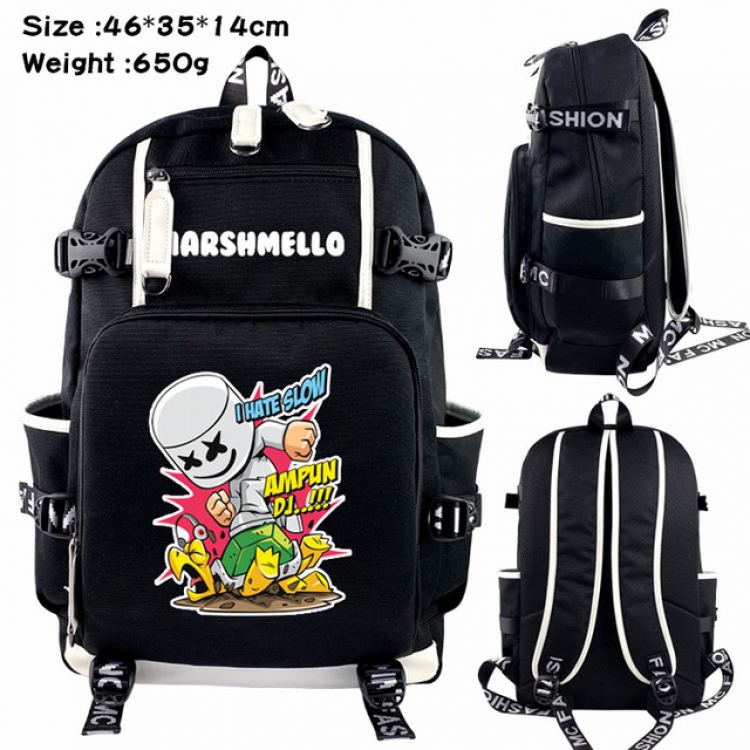 Marshmello Anime Backpack schoolbag 46X35X14CM 650G