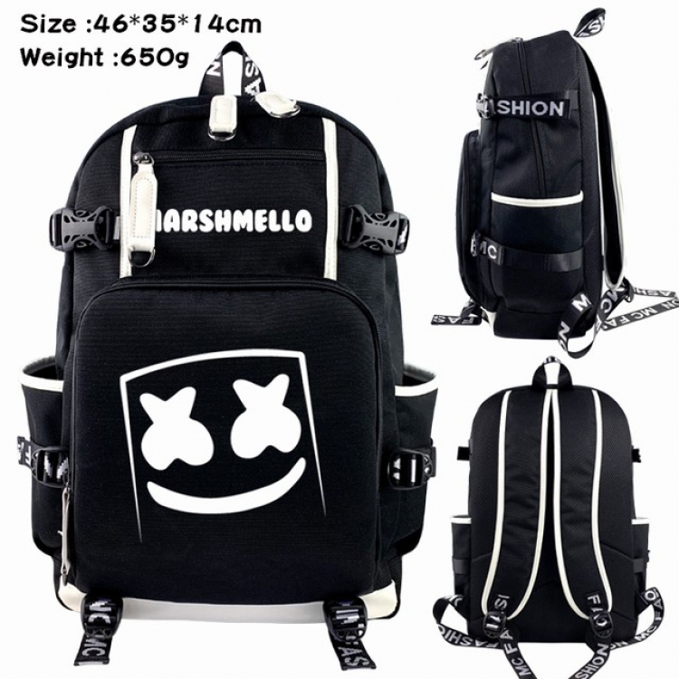 Marshmello Anime Backpack schoolbag 46X35X14CM 650G