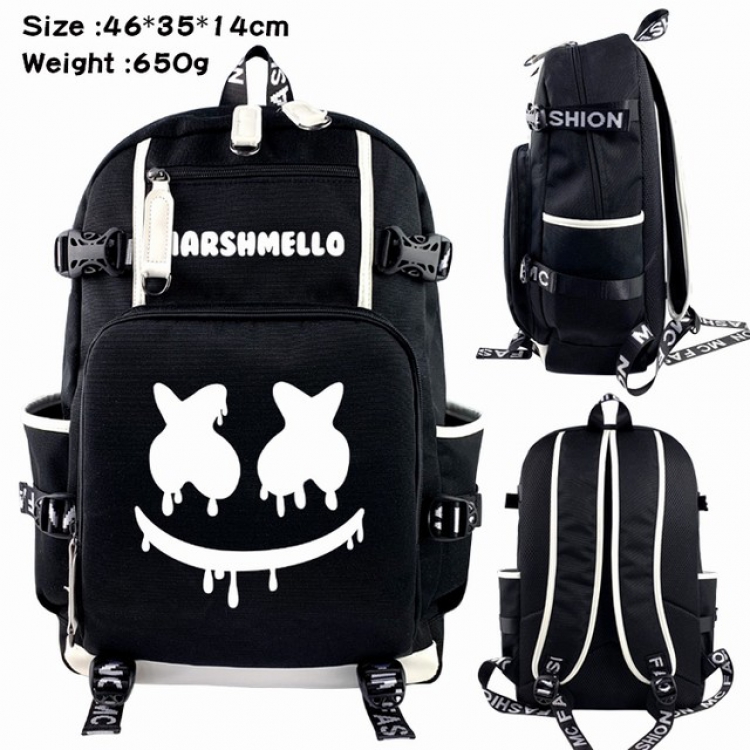 Marshmello Anime Backpack schoolbag 46X35X14CM 650G