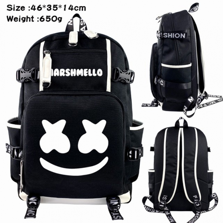 Marshmello Anime Backpack schoolbag 46X35X14CM 650G