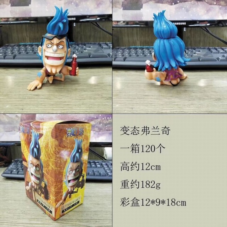 One Piece Franky Boxed Figure Decoration Model 12CM 182G Color box size:12X9X18CM a box of 120