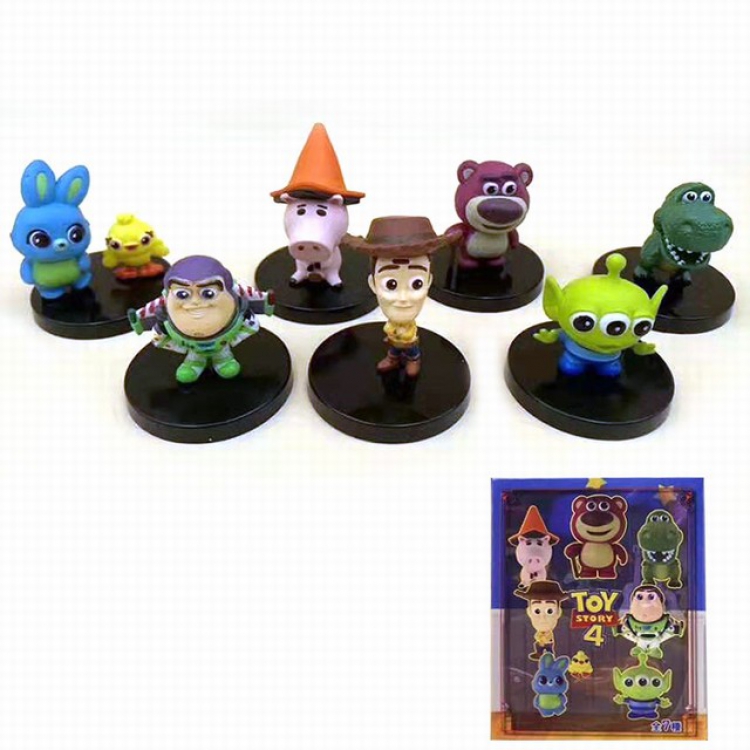 Toy Story a set of 7 Boxed Figure Decoration Model 210G Color box size:6X6X7.5CM a box of 100 sets