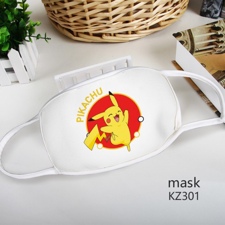 Pokemon Pikachu Color printing Space cotton Mask price for 5 pcs KZ301