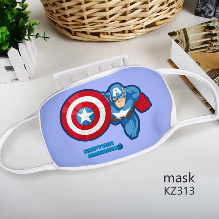 The Avengers Captain America Color printing Space cotton Mask price for 5 pcs KZ313