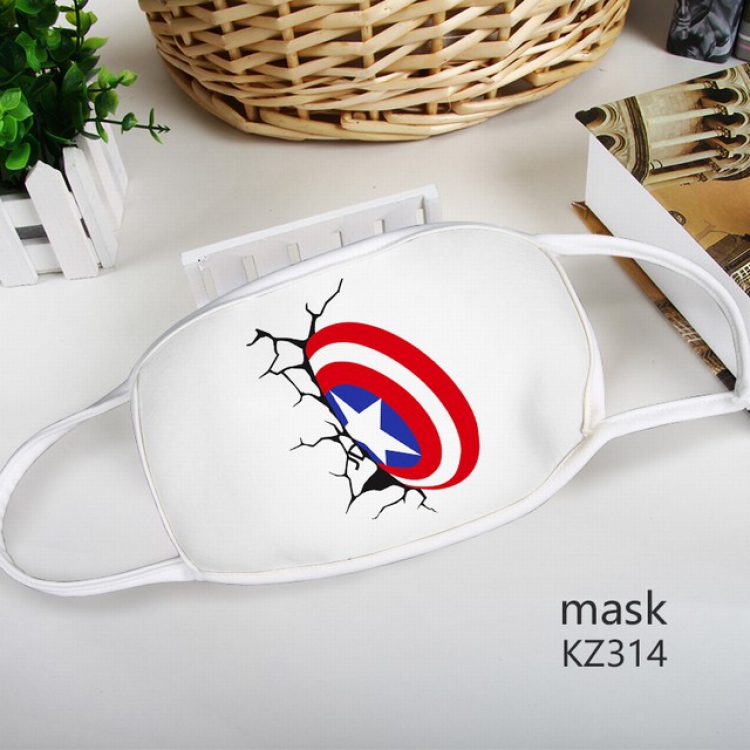 The Avengers Captain America Color printing Space cotton Mask price for 5 pcs KZ314