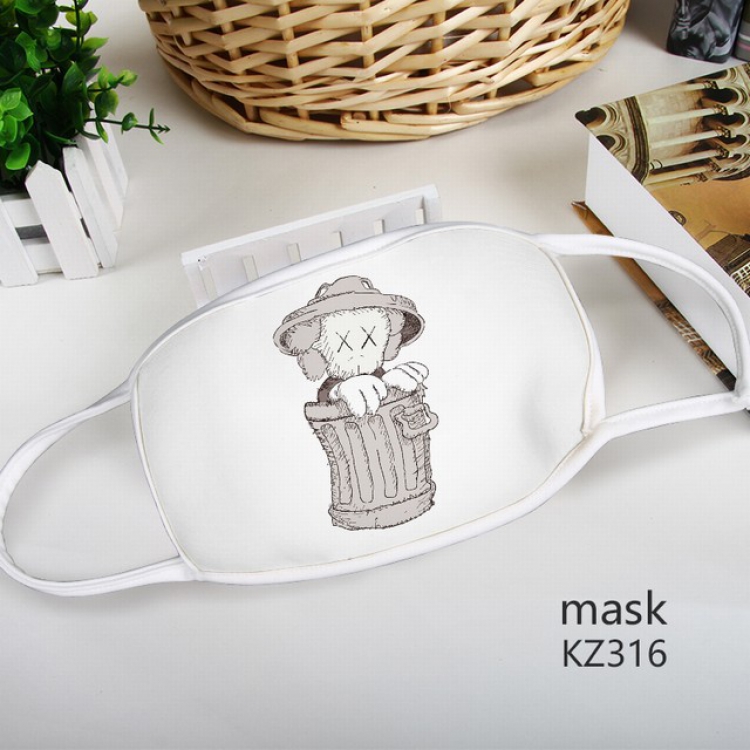 Kaws Color printing Space cotton Mask price for 5 pcs KZ316