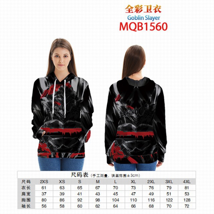 Goblin Slayer Full color zipper hooded Patch pocket Coat Hoodie 9 sizes from XXS to 4XL MQB1560