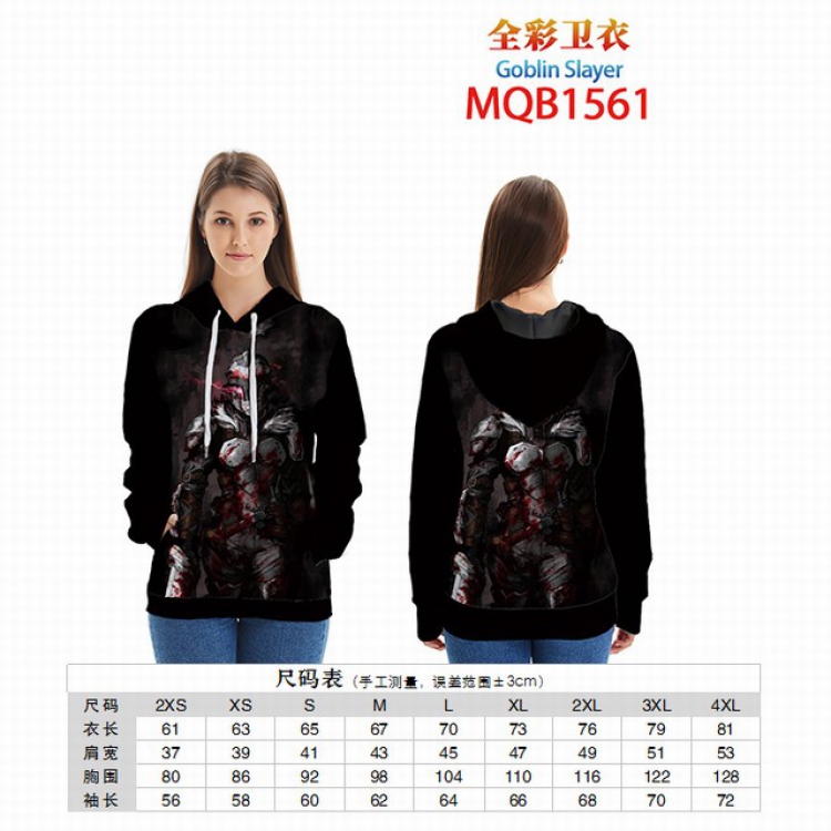 Goblin Slayer Full color zipper hooded Patch pocket Coat Hoodie 9 sizes from XXS to 4XL MQB1561