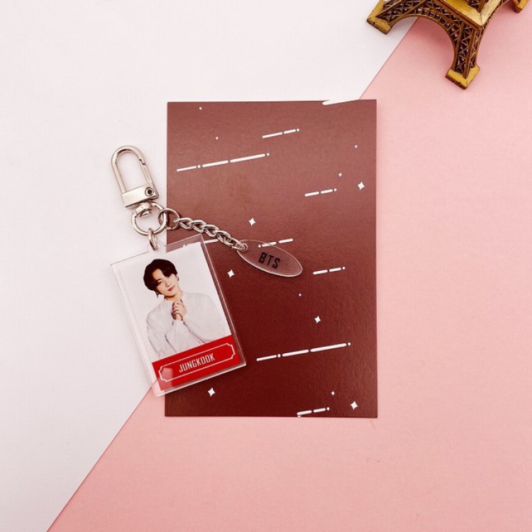 BTS JK Keychain pendant about 7.5X11CM 20G a set price for 5 pcs