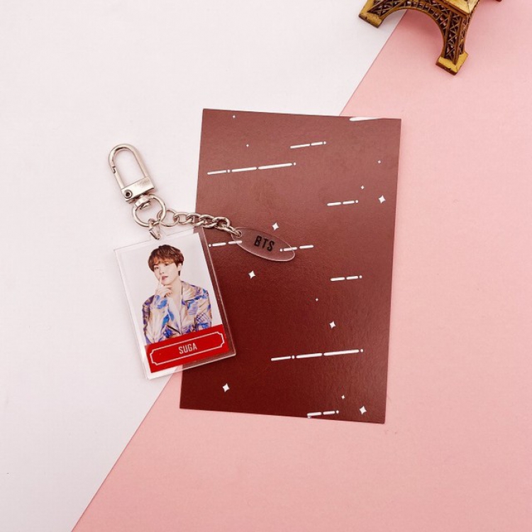 BTS SUGA Keychain pendant about 7.5X11CM 20G a set price for 5 pcs