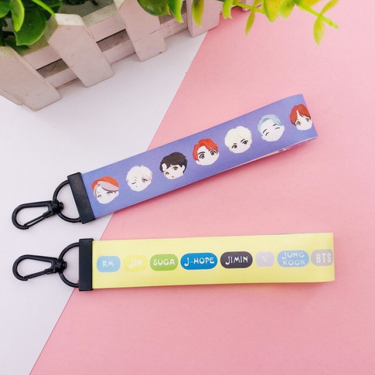 BTS Colorful Lanyard 17X2.5CM 10G a set price for 5 pcs
