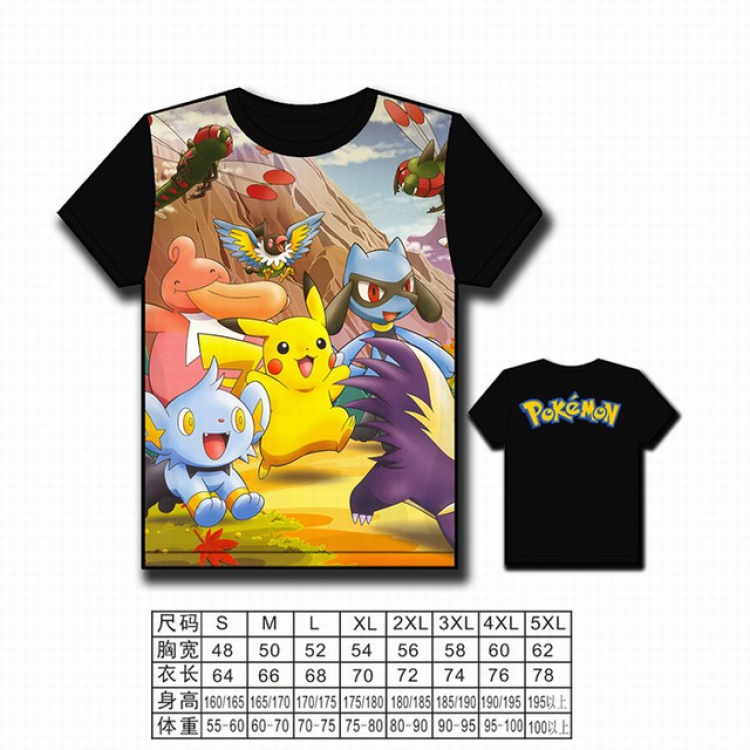 Pokemon Full color printed short-sleeved T-shirt S M L XL 2XL 3XL 4XL 5XL NO FILLING