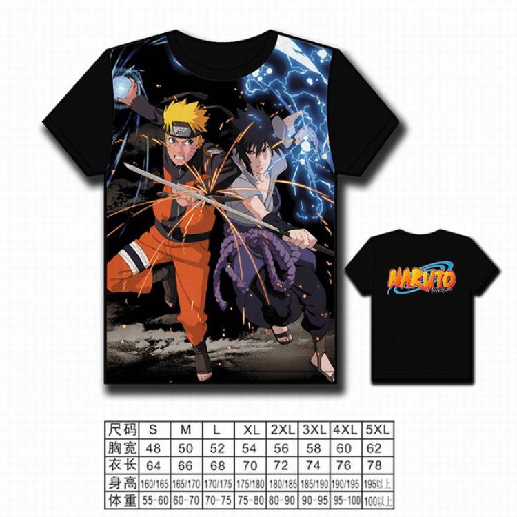 Naruto Full color printed short-sleeved T-shirt S M L XL 2XL 3XL 4XL 5XL NO FILLING