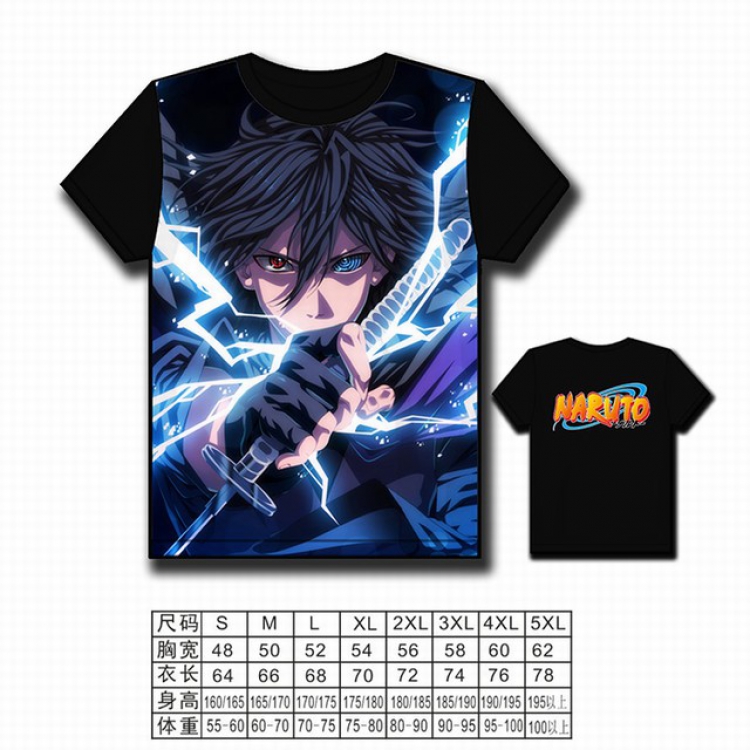 Naruto Full color printed short-sleeved T-shirt S M L XL 2XL 3XL 4XL 5XL NO FILLING