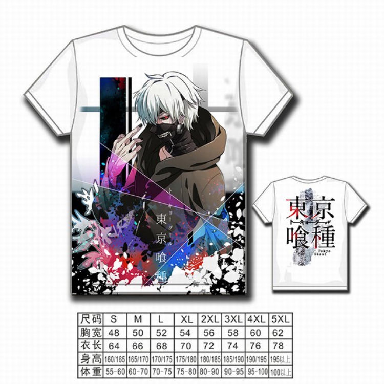 Tokyo Ghoul Full color printed short-sleeved T-shirt S M L XL 2XL 3XL 4XL 5XL NO FILLING