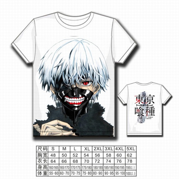 Tokyo Ghoul Full color printed short-sleeved T-shirt S M L XL 2XL 3XL 4XL 5XL NO FILLING