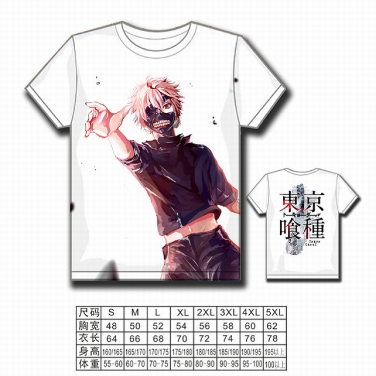 Tokyo Ghoul Full color printed short-sleeved T-shirt S M L XL 2XL 3XL 4XL 5XL NO FILLING