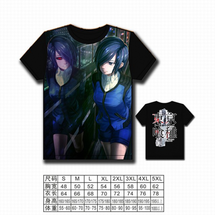 Tokyo Ghoul Full color printed short-sleeved T-shirt S M L XL 2XL 3XL 4XL 5XL NO FILLING