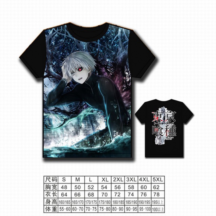 Tokyo Ghoul Full color printed short-sleeved T-shirt S M L XL 2XL 3XL 4XL 5XL NO FILLING