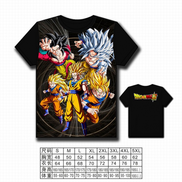 Dragon Ball Full color printed short-sleeved T-shirt S M L XL 2XL 3XL 4XL 5XL