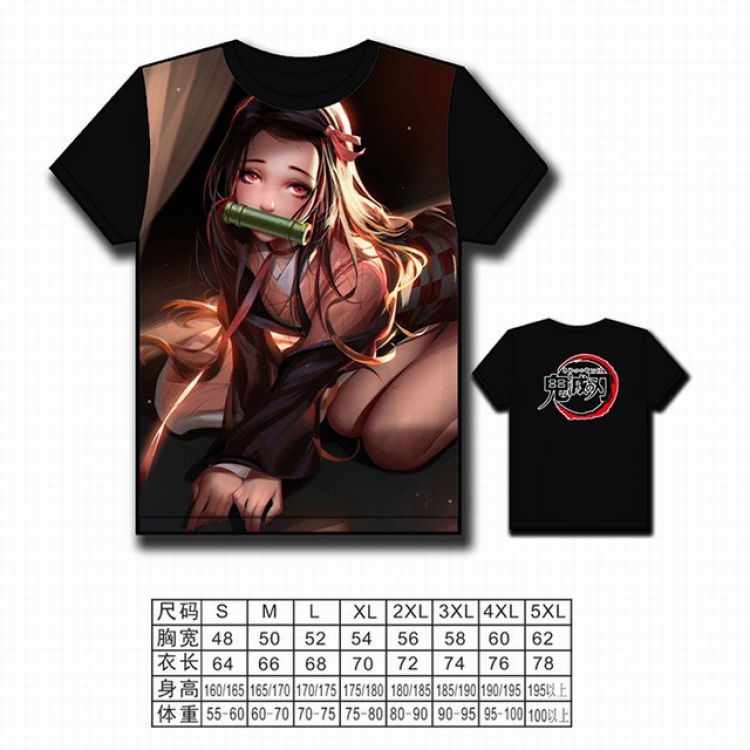 Demon Slayer Kimets Full color printed short-sleeved T-shirt S M L XL 2XL 3XL 4XL 5XL