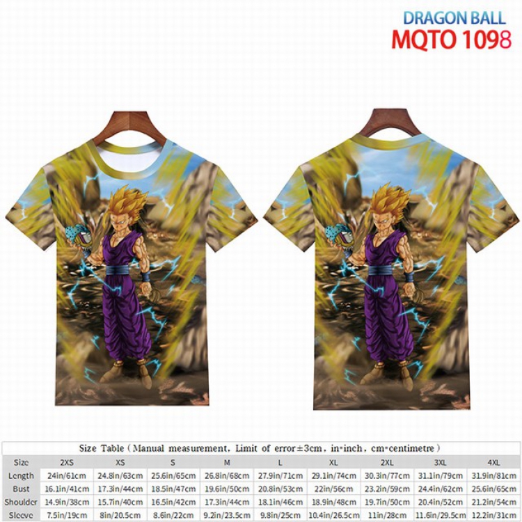 Dragon Ball Full color short sleeve t-shirt 9 sizes from 2XS to 4XL MQTO-1098