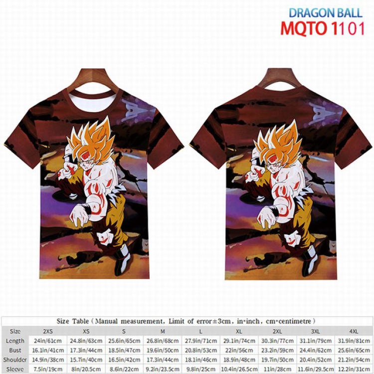 Dragon Ball Full color short sleeve t-shirt 9 sizes from 2XS to 4XL MQTO-1101