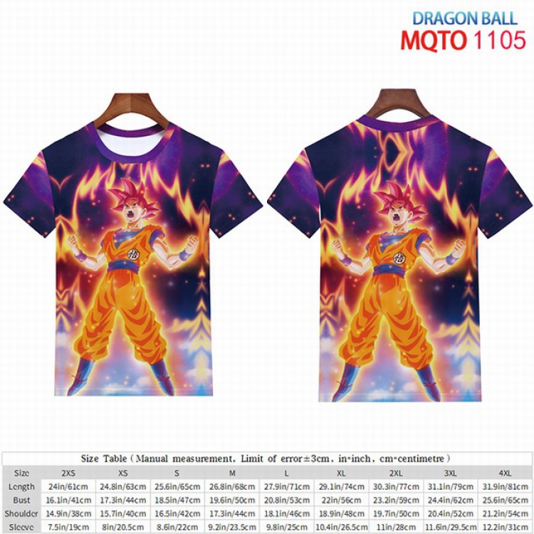 Dragon Ball Full color short sleeve t-shirt 9 sizes from 2XS to 4XL MQTO-1105