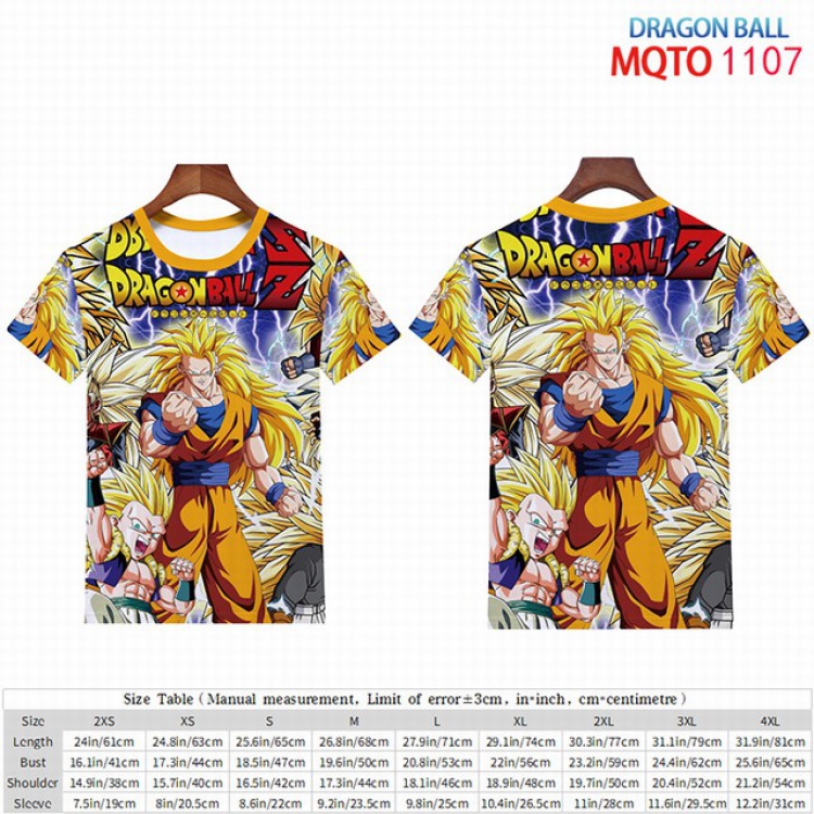 Dragon Ball Full color short sleeve t-shirt 9 sizes from 2XS to 4XL MQTO-1107
