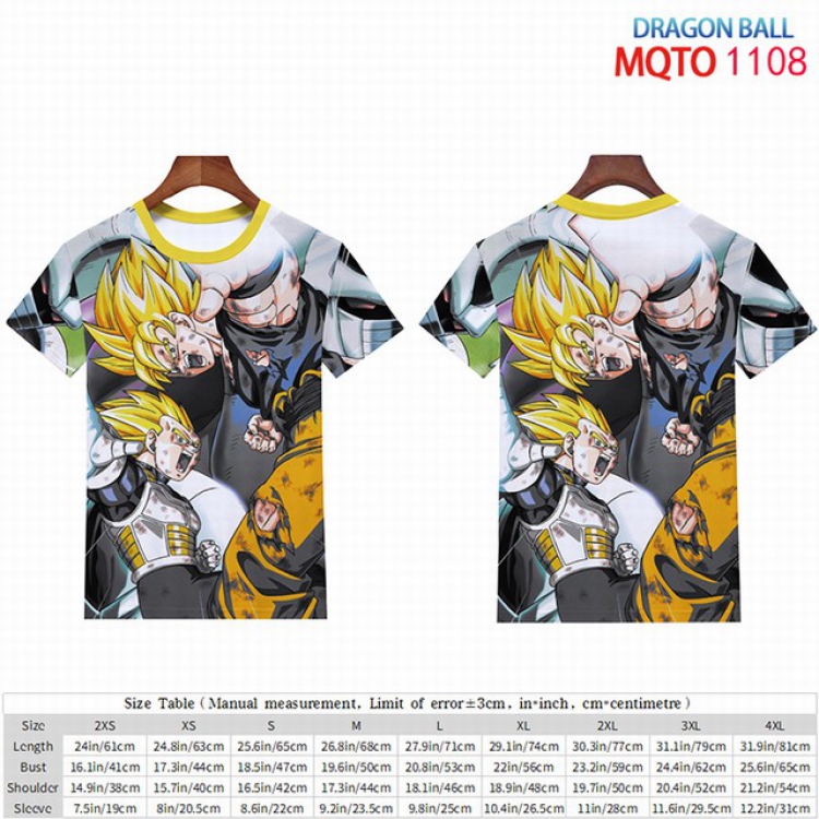 Dragon Ball Full color short sleeve t-shirt 9 sizes from 2XS to 4XL MQTO-1108